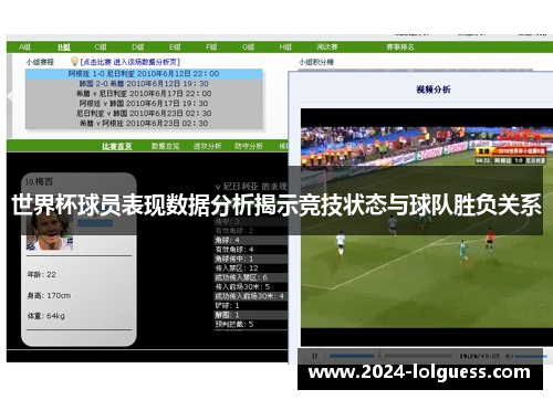 世界杯球员表现数据分析揭示竞技状态与球队胜负关系
