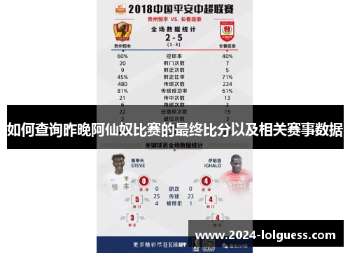 如何查询昨晚阿仙奴比赛的最终比分以及相关赛事数据 如何查询昨晚阿仙奴比赛的最终比分以及相关赛事数据